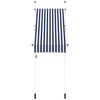 vidaXL Manual Retractable Awning 100 cm Blue and White Stripes