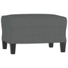 vidaXL 3-Seater Sofa with Footstool Dark Grey 180 cm Fabric
