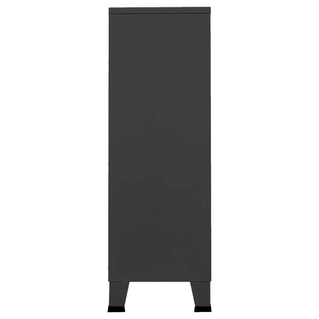 vidaXL Industrial Wardrobe Anthracite 67x35x107 cm Steel
