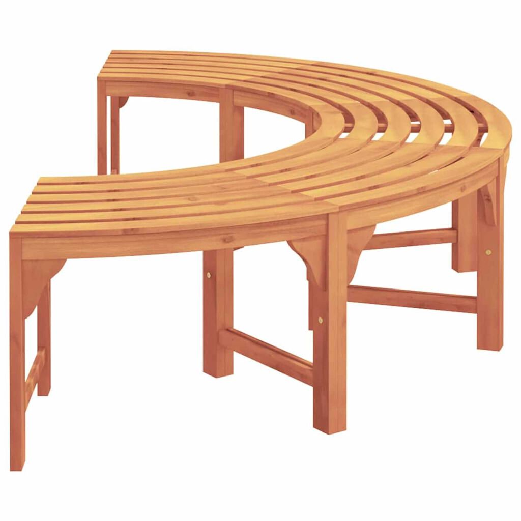 vidaXL Tree Bench Brown 160 x 160 x 45cm Solid Eucalyptus wood