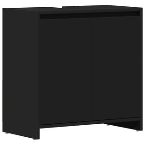 vidaXL Bathroom Cabinet Black 60x33x61 cm Engineered Wood