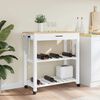 vidaXL Kitchen Trolley MONZA 84x40x90 cm Solid Wood Pine