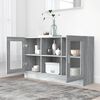 vidaXL Vitrine Cabinet Grey Sonoma 120x30.5x70 cm Engineered Wood