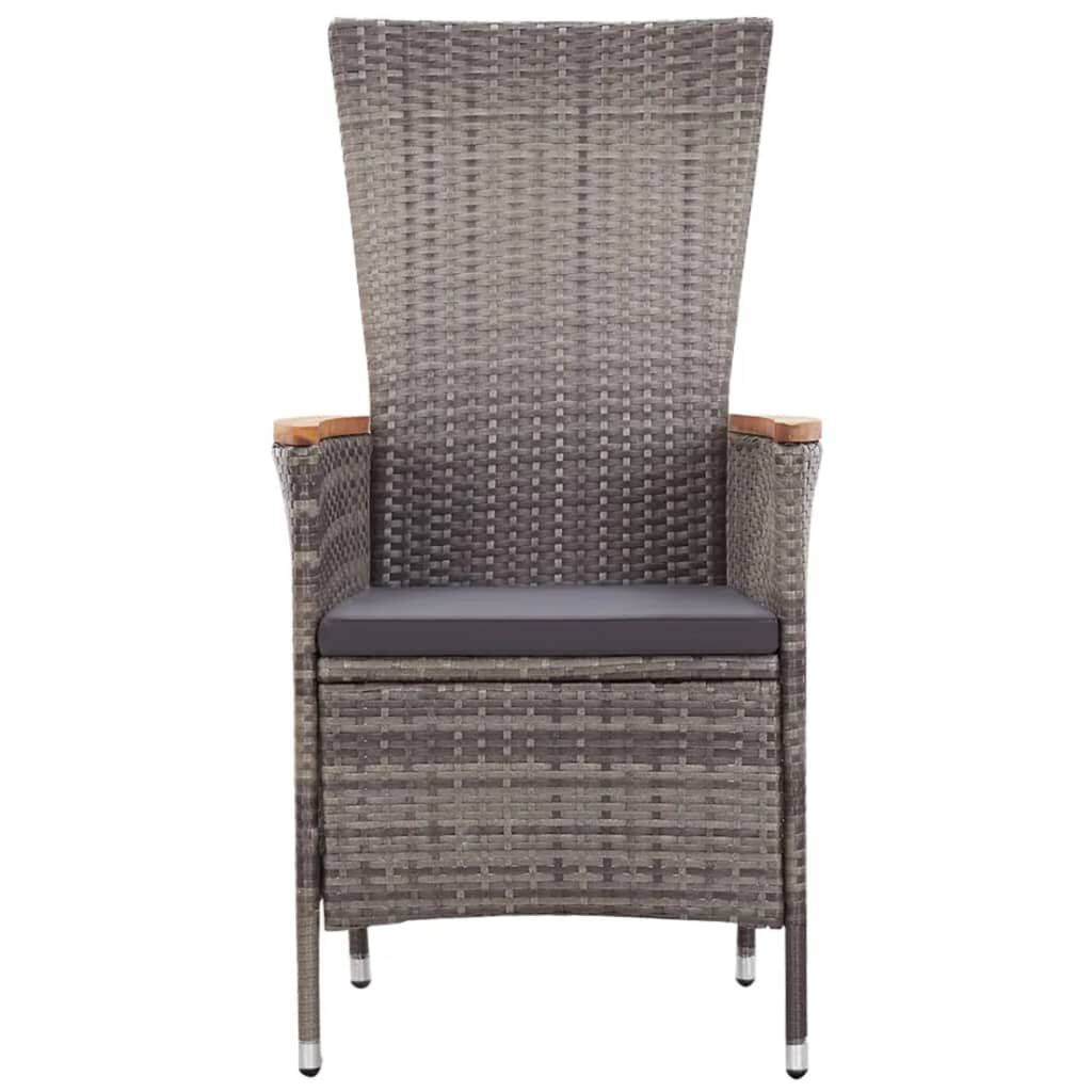 vidaXL 5 Piece Garden Dining Set Grey
