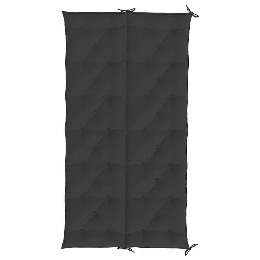 vidaXL Garden Bench Cushion Black 200x(50+50)x7cm Oxford Fabric