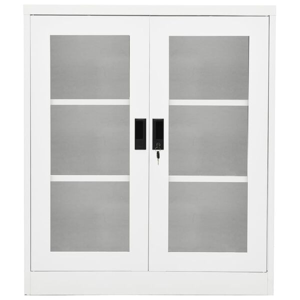 vidaXL Office Cabinet White 90x40x105 cm Steel