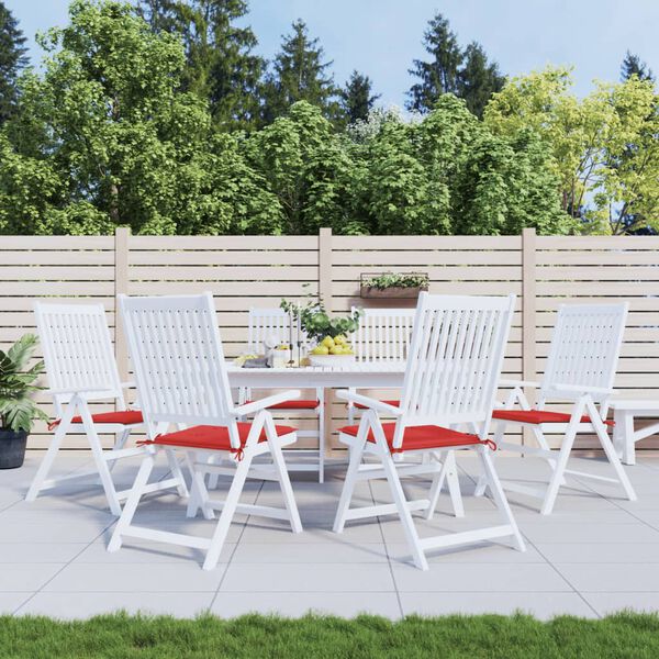 vidaXL Garden Chair Cushions 6 pcs Red 50x50x3 cm Oxford Fabric