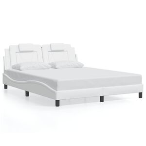 vidaXL Bed Frame "Viana" without Mattress White 152x203 cm Faux Leather