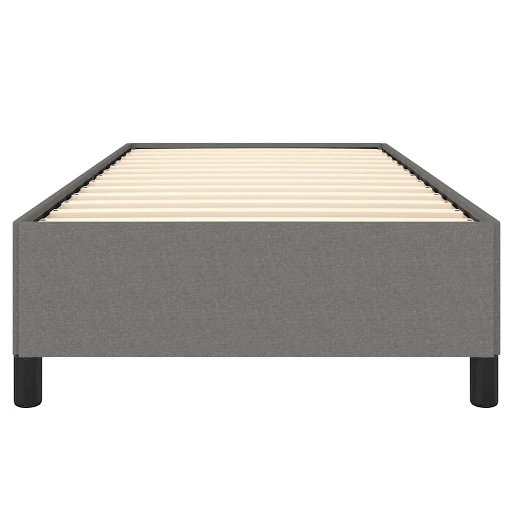 vidaXL Bed Frame without Mattress Dark Grey 100x190 cm Twin Fabric