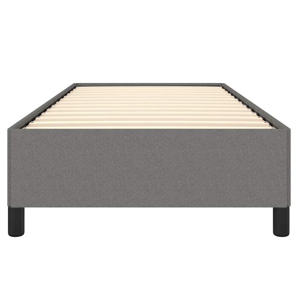 vidaXL Bed Frame without Mattress Dark Grey 100x190 cm Twin Fabric