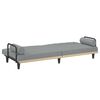 vidaXL Sofa Bed with Armrests Light Grey Fabric