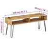vidaXL TV Stand Solid Mango Wood 110x35x45 cm