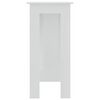 vidaXL Bar Table with Shelf High Gloss White 102x50x103.5 cm Engineered Wood