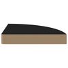vidaXL Floating Corner Shelf Black 25x25x3.8 cm MDF