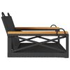 vidaXL Swing Bench Black 63x62x40 cm Poly Rattan