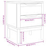 vidaXL Bedside Cabinet FLORO Grey 45x39x57 cm Solid Wood Pine
