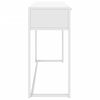 vidaXL Console Table White 106x35x75 cm Steel