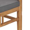 vidaXL Garden Chairs with Cushions 2 pcs Solid Teak Wood