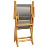 vidaXL Garden Chairs 2 pcs Grey Solid Wood Acacia and Polypropylene
