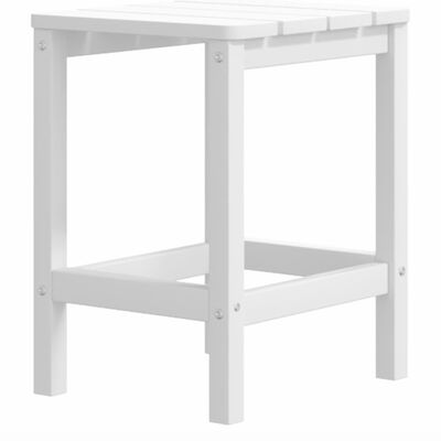vidaXL Garden Adirondack Chair with Footstool & Table HDPE White