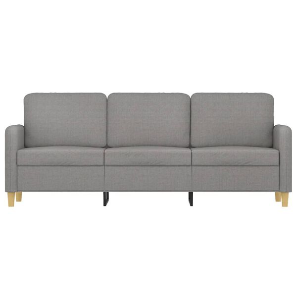 vidaXL 3-Seater Sofa Light Grey 180 cm Fabric