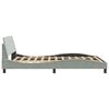vidaXL Bed Frame "Dover" Light Grey 137x190 cm Double Velvet