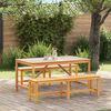 vidaXL Garden Dining Set 3 pcs Brown 150 x 90 x 74 cm
