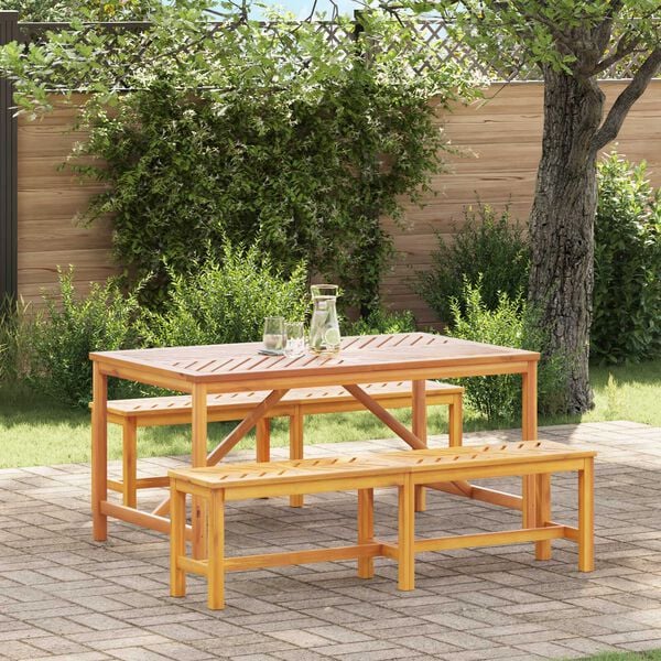 vidaXL 3 Piece Garden Dining Set Solid Wood Acacia