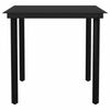 vidaXL 3 Piece Garden Dining Set with Cushions Brown Poly Rattan Glass