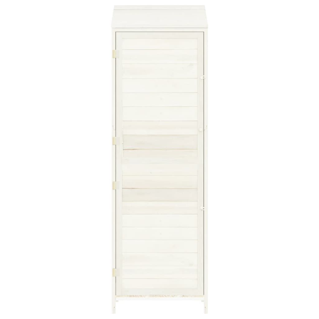 vidaXL Garden Shed White 55x52x174.5 cm Solid Wood Fir