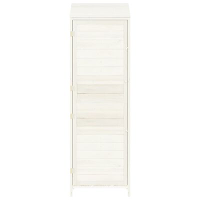 vidaXL Garden Shed White 55x52x174.5 cm Solid Wood Fir