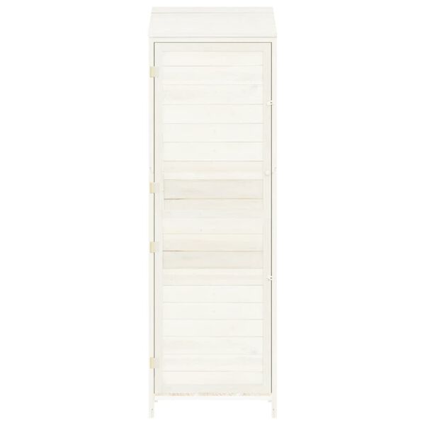 vidaXL Garden Shed White 55x52x174.5 cm Solid Wood Fir