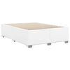 vidaXL Bed Frame without Mattress White Queen Faux Leather