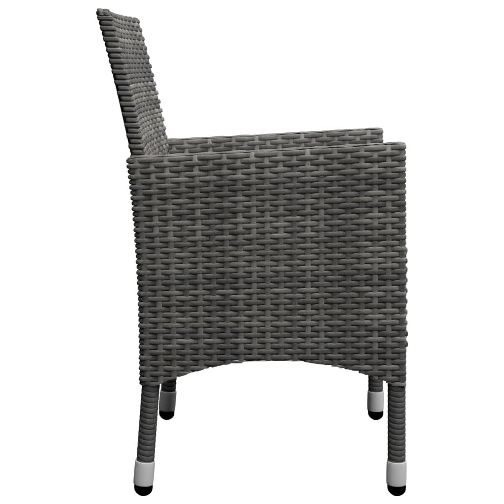 vidaXL 9 Piece Garden Dining Set Grey