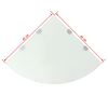 vidaXL Corner Shelf with Chrome Supports Glass White 45x45 cm