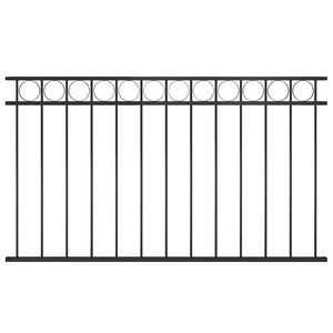 vidaXL Fence Panel Steel 1.7x0.8 m Black