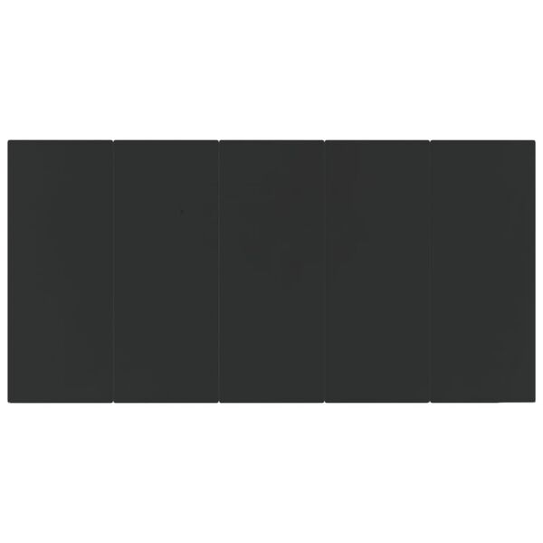 vidaXL Garden Dining Table Black 200x100x74cm Steel and Tempered Glass