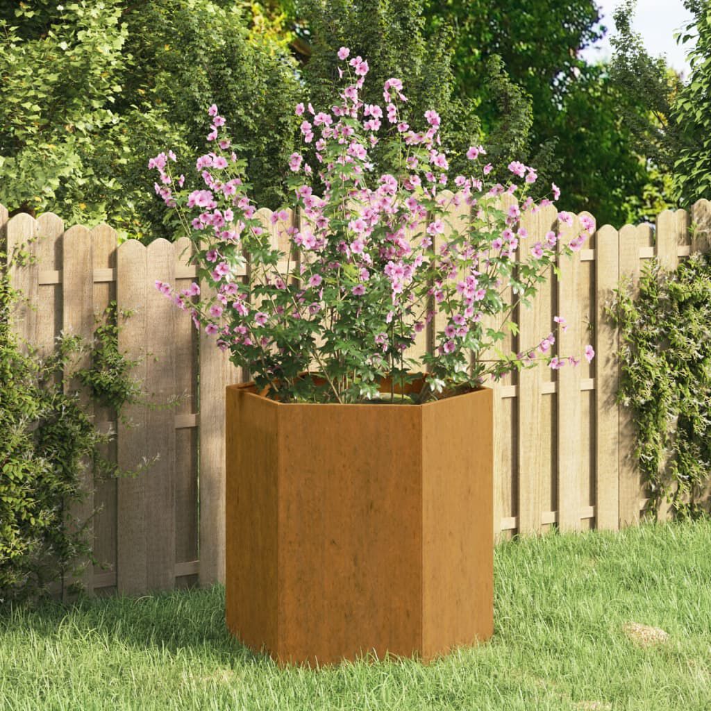 vidaXL Planter Rusty 40x40x45 cm Corten Steel