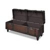 vidaXL Storage Benches 3 pcs Dark Brown Solid Wood Pine&Faux Leather