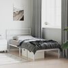 vidaXL Metal Bed Frame without Mattress with Headboard White 100x200cm