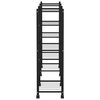 vidaXL Flower Stand with Wheels 83x25x83.5 cm Black Iron