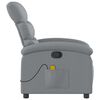vidaXL Massage Recliner Chair Light Grey Fabric
