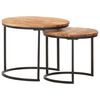 vidaXL Nesting Tables 2 pcs Solid Acacia Wood