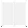 vidaXL 2-Panel Room Divider White 175x180 cm Fabric