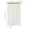 vidaXL Wine Cabinet 56x32x110 cm Solid Oak Wood