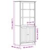 vidaXL Bookcase BODO White and Brown 80x40x172 cm Solid Wood Pine