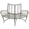 vidaXL Garden Half Round Tree Bench 160 cm Steel