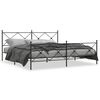 vidaXL Metal Bed Frame without Mattress with Footboard Black 193x203cm
