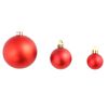 vidaXL 100 Piece Christmas Ball Set 3/4/6 cm Red