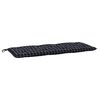 vidaXL Garden Bench Cushions 2pcs Black Check Pattern 120x50x7cm Fabric